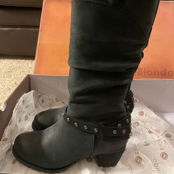 New In Box! Blondo Radja AquaProtect Black Leather Boots - Picture 3 of 10
